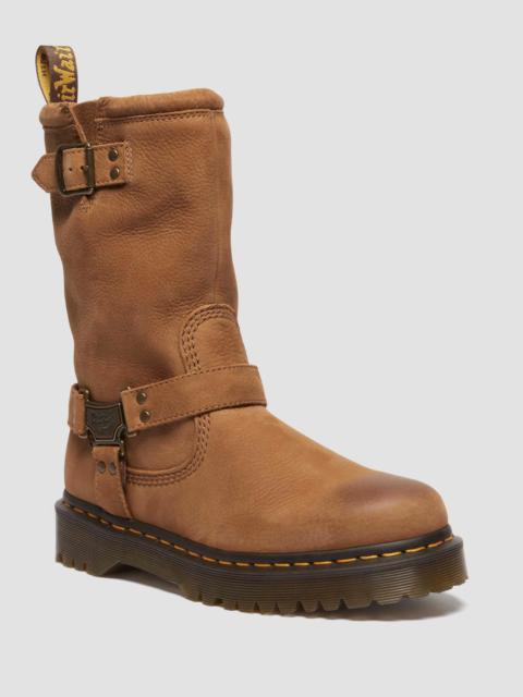 Anistone Hi Tumbled Nubuck Biker Boots