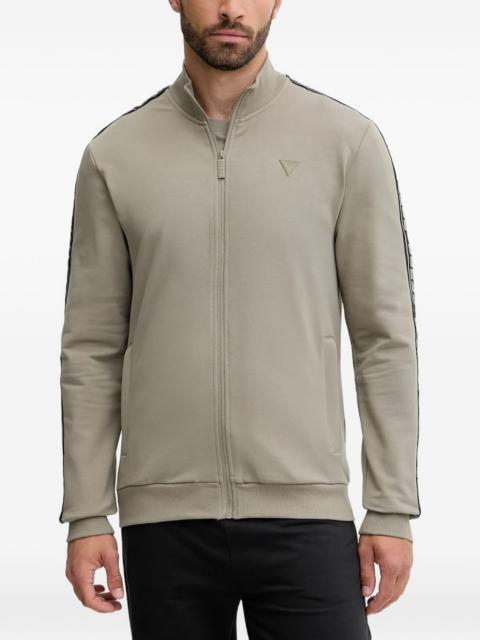 GUESS USA logo-taped full-zip sweatshirt