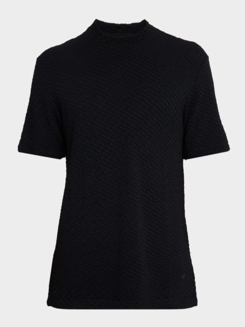EMPORIO ARMANI Men's Textured Crewneck T-Shirt