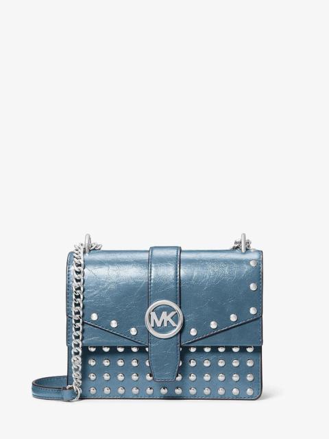 MICHAEL KORS Greenwich Small Studded Distressed Crossbody Bag