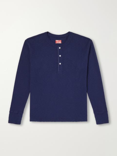 FORTELA Amish Waffle-Knit Cotton-Jersey Henley T-Shirt