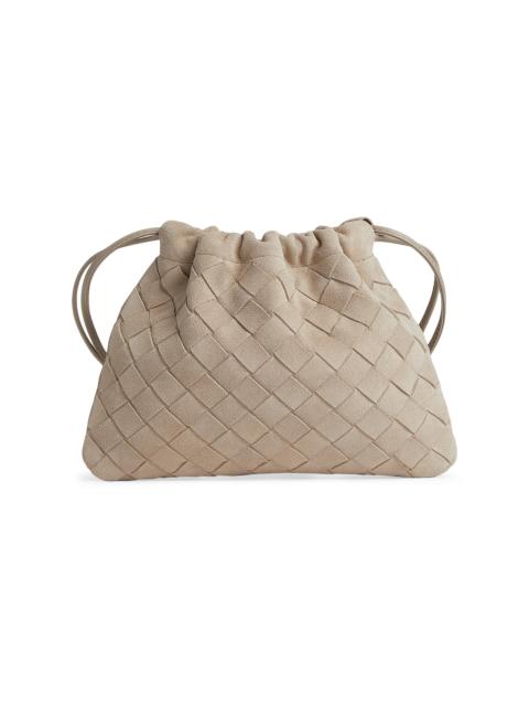 Bottega Veneta Women's Small Dustbag Intrecciato Suede Crossbody Bag - Ecru Gold