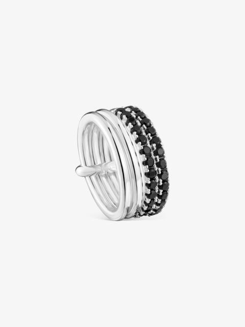 TOUS Silver Ring with black spinel TOUS Straight