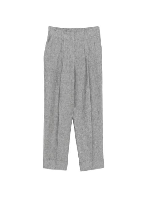 PESERICO pleated cuffed trousers