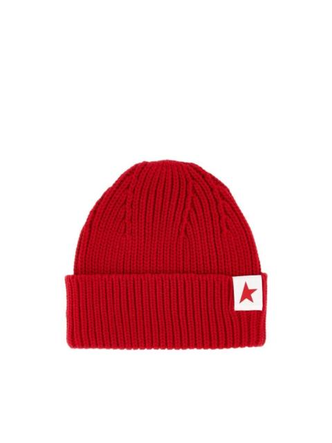 Golden Goose GOLDEN GOOSE DELUXE BRAND Red Wool Damian Beanie Hat