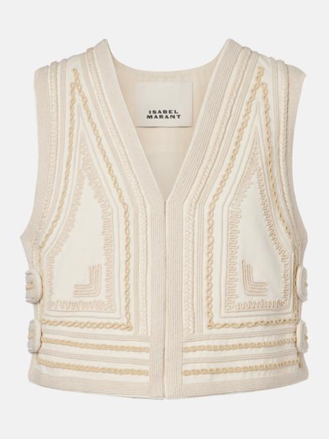 Isabel Marant Blerina embroidered cotton vest
