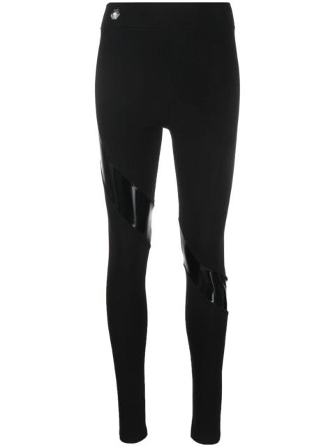 tape-detail stretch leggings