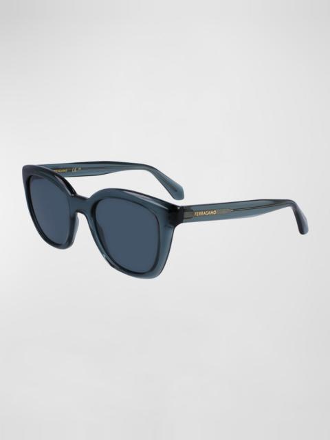 FERRAGAMO Logo Plastic Cat-Eye Sunglasses