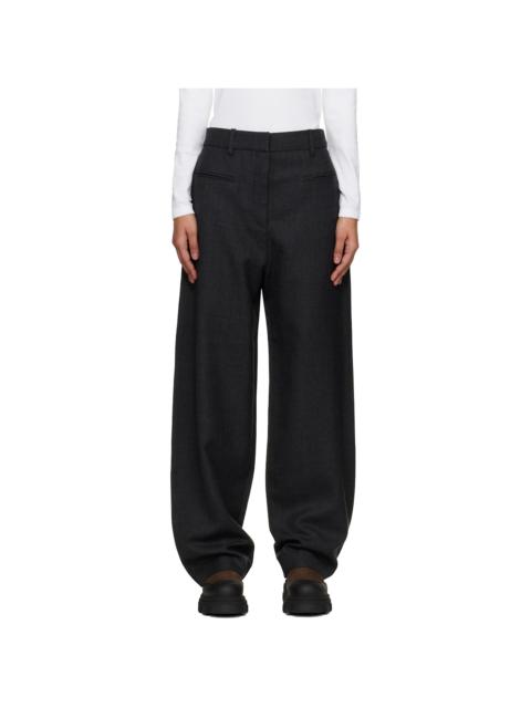 GANNI Gray Wool Suiting Trousers