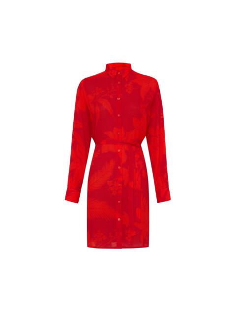 Vilebrequin Women Viscose Shirt Dress Flower Power
