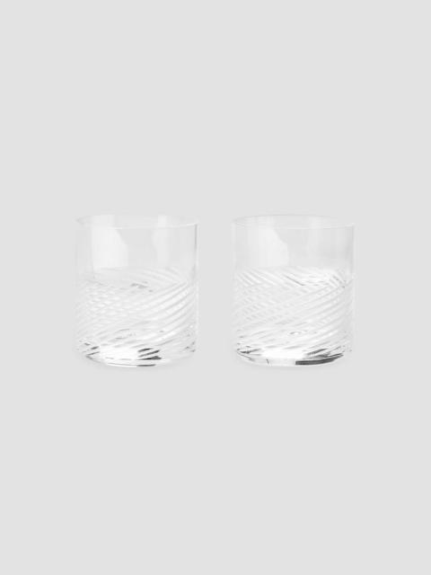 Brunello Cucinelli Set of Two Amaro Glasses in Murano Glass - Transparent