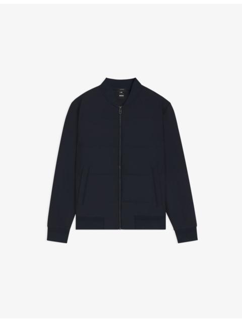 BOSS Padded-Panel Zipped Cotton Sweatshirt