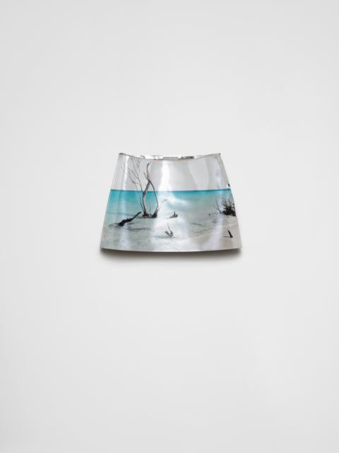 Prada Shiny leather miniskirt
