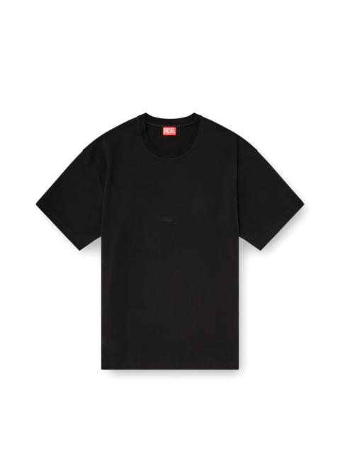 Diesel COTTON-INTERLOCK T-SHIRT WITH LOGO EMBROIDERY