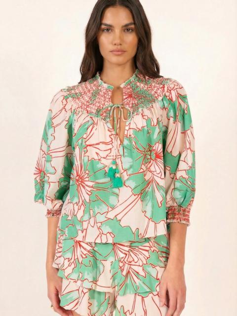 Poupette St Barth Blouse Ysee - Green Petal