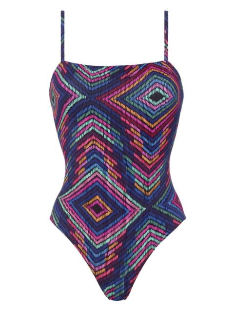 Optique spaghetti-strap swimsuit