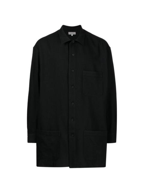 Yohji Yamamoto patch-pocket button-down shirt