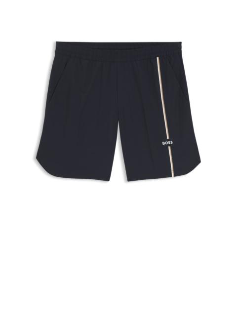 BOSS ACTIVE TENNIS SHORTS IN INNOVATIVE NOVA FABRIC
