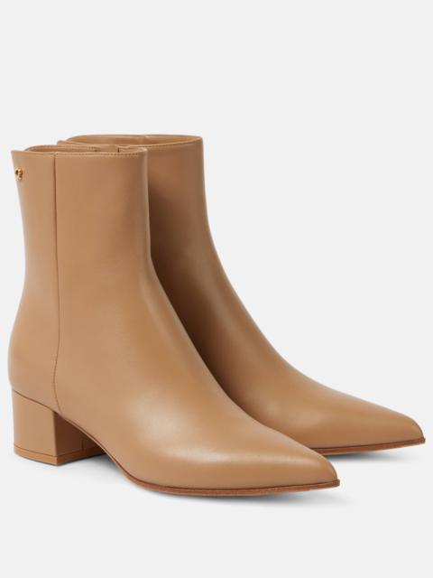 Gianvito Rossi Lyell 45 leather ankle boots