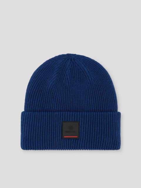 BOGNER Tarek Knitted beanie in Dark blue