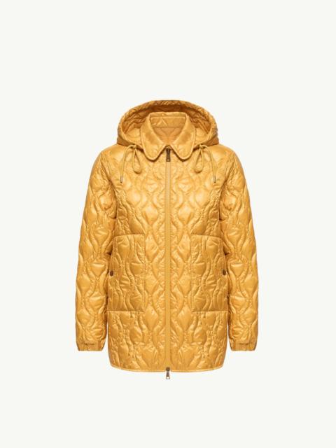 Moncler Balette Geometric Quilted Mid-Length Down Jacket