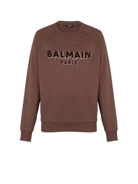 Flocked Balmain logo sweatshirt