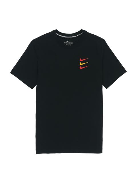 Nike Men's Nike Contrasting Colors Logo Sports Round Neck Short Sleeve Black T-Shirt DJ4392-010