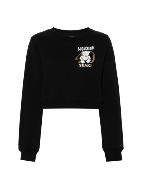 Moschino logo-print cotton sweatshirt