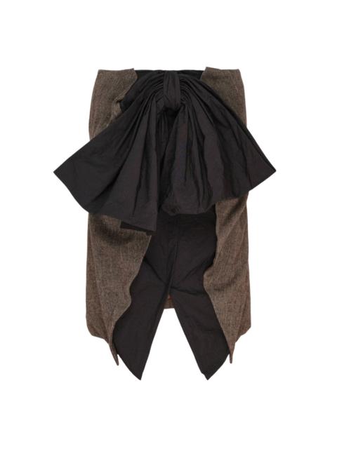 pushBUTTON Bow Detail Draped Skirt
