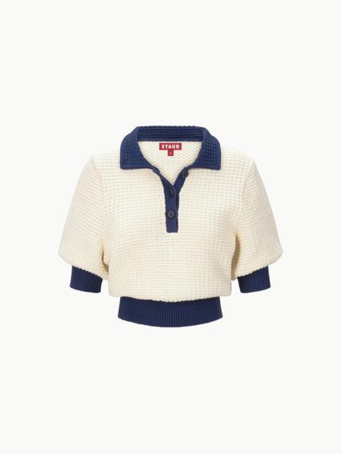 STAUD STAUD ALTEA SWEATER IVORY NAVY