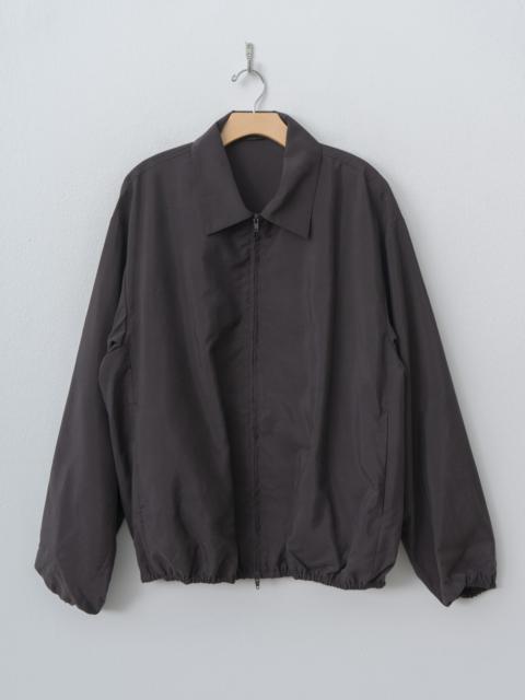 ssstein Silk Nylon Collared Zip Jacket - Charcoal Brown