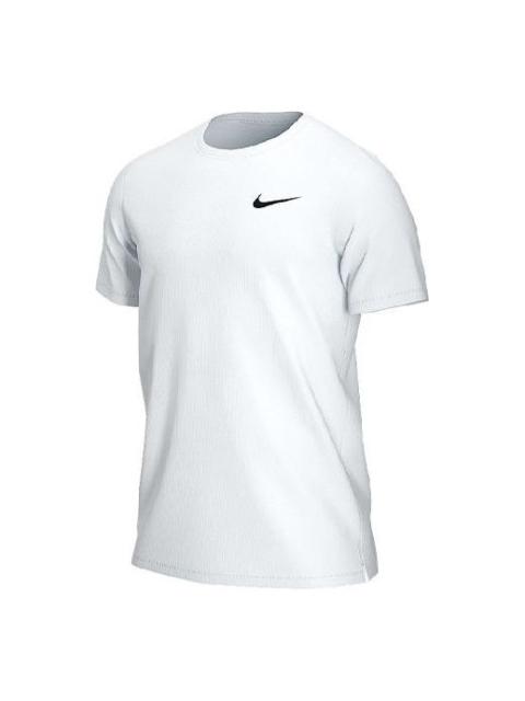 Nike Nike Running Training Quick Dry Sports Round Neck Short Sleeve White DB4230-100