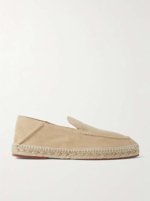 Loro Piana Seaside Walk Collapsible-Heel Suede Espadrilles