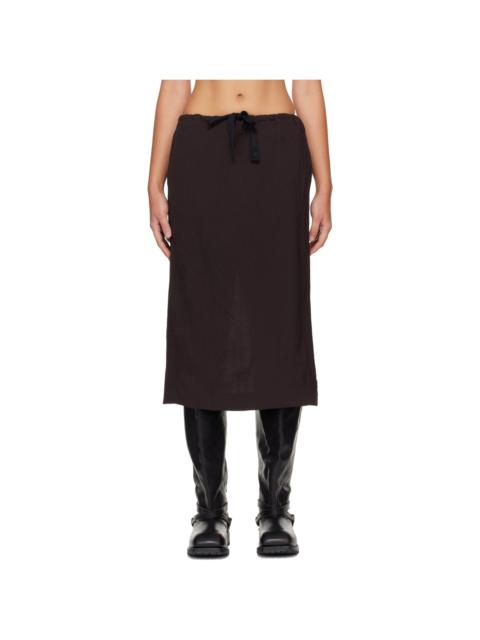 Our Legacy Brown Crush Midi Skirt