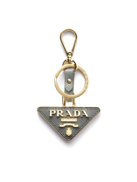 Prada triangle-logo keychain