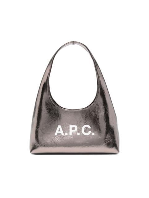 A.P.C. small metallic logo shoulder bag