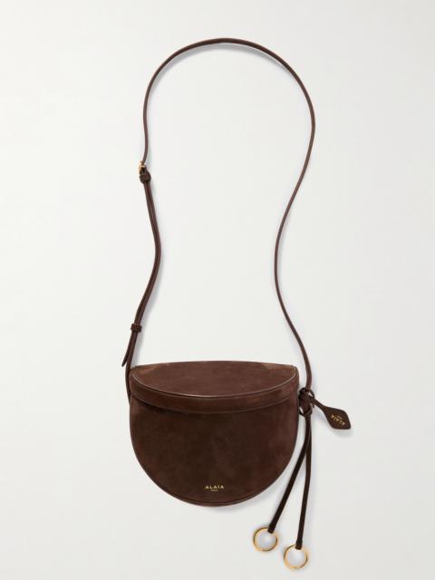 Alaïa Le Click Leather-trimmed Nubuck Shoulder Bag