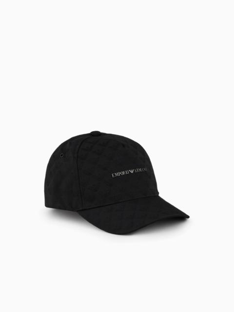 EMPORIO ARMANI ALL-OVER EAGLE JACQUARD BASEBALL CAP