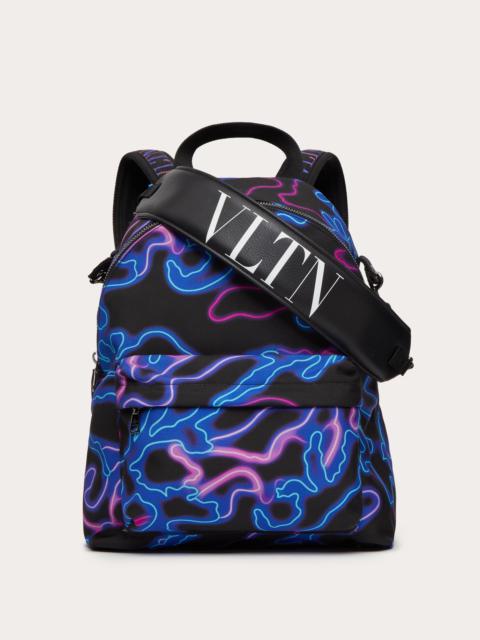 Valentino NEON CAMOU BACKPACK IN NYLON