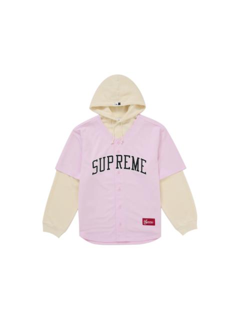Supreme Supreme Chicago White Sox Hooded Baseball Jersey Pink