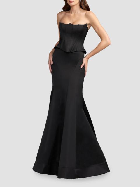 MAC DUGGAL Women's Satin Strapless Trumpet Gown - Black