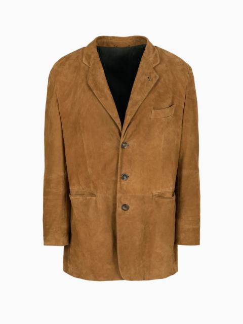 GIORGIO ARMANI Single-breasted suede jacket