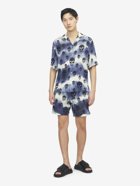 Alexander McQueen Tie-Dye Skull Hawaiian Shirt