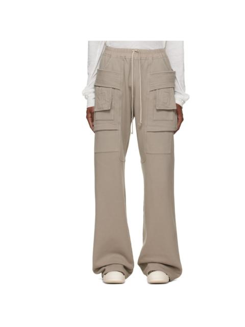 Rick Owens DRKSHDW Gray Tower Creatch Wide Drawstring Cargo Pants