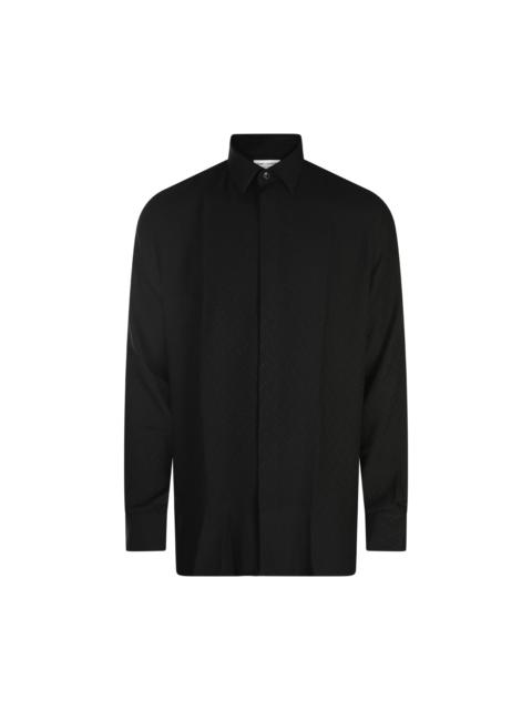 SAINT LAURENT black silk shirt