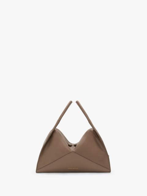Victoria Beckham Victoria Plié Bag In Dove Grey Leather