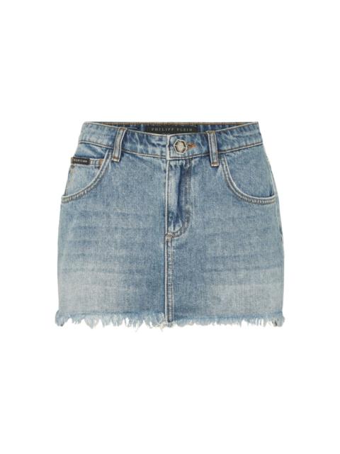 PHILIPP PLEIN fitted denim skirt