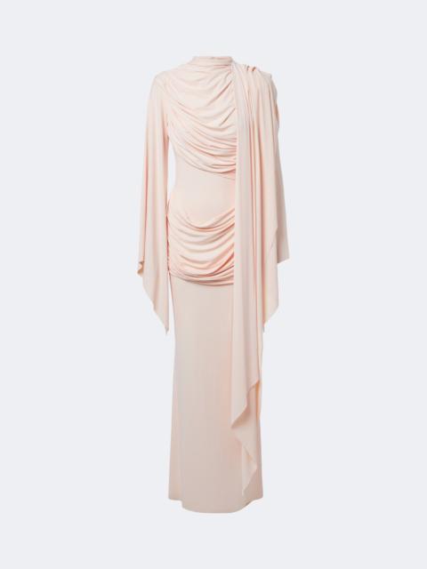De La Vali Perisa draped caped jersey maxi dress