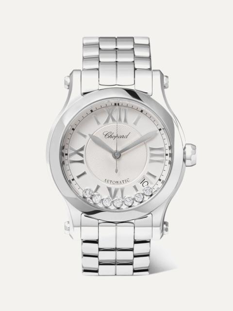 Happy Sport Automatic 36mm stainless steel and diamond watch