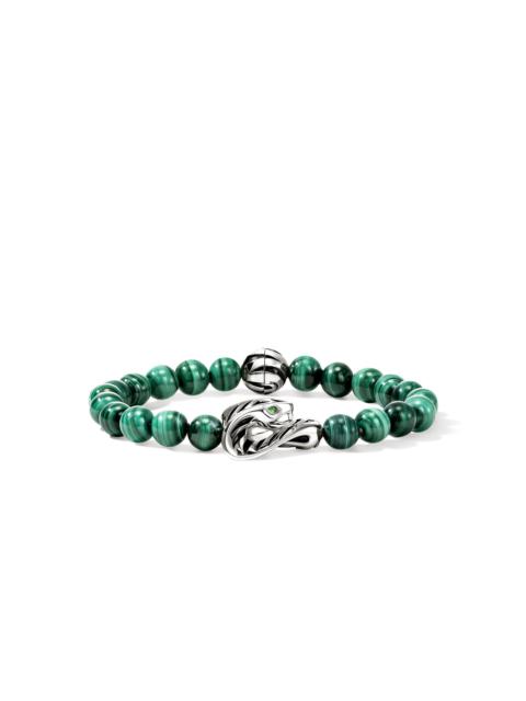 JOHN HARDY Legends Cobra Bracelet, Sterling Silver, Malachite, 8MM